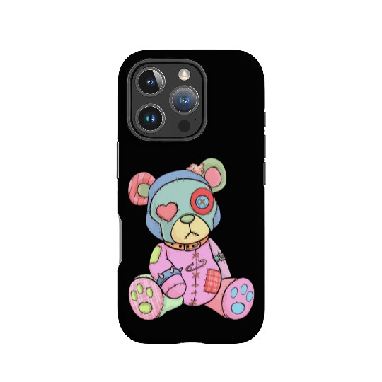 Pastel Goth Teddy Bear Japanese Anime Kawaii Menhe IPhone Cases