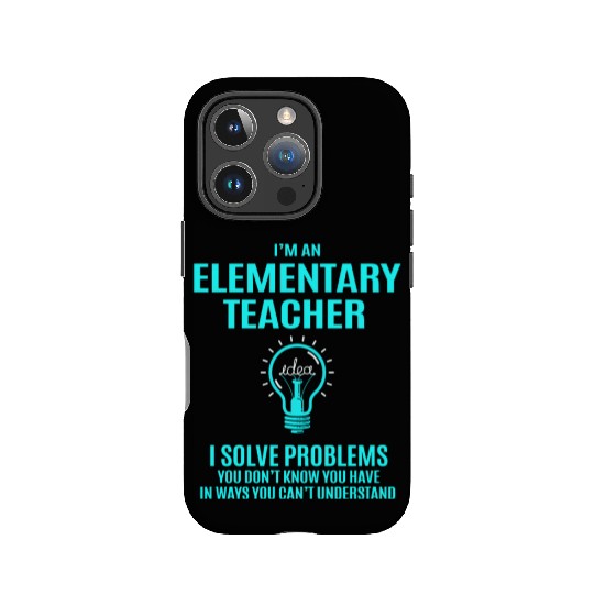 Elementary Teacher IPhone Cases - I Solve Problems Gift