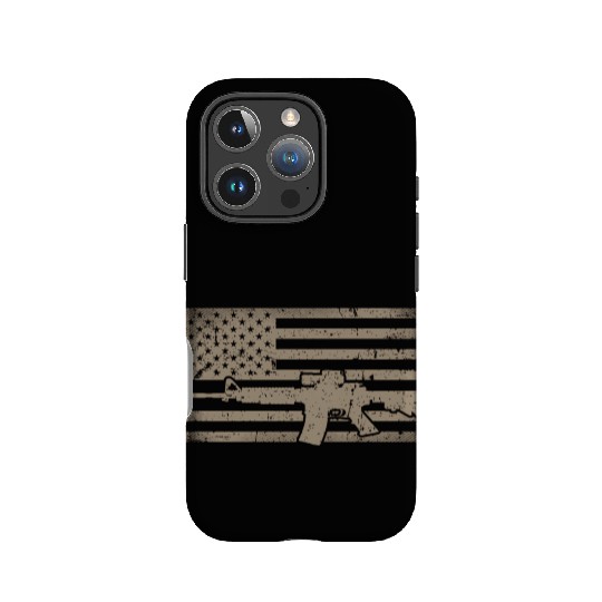 Distressed American Flag Ar15 For Gun Ar15 IPhone Cases
