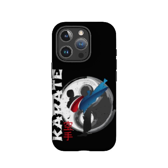 Martial Side Kick Ying Yang Karate IPhone Cases