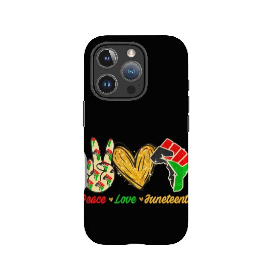 Peace Love Junenth Black Pride Freedom Independenc IPhone Cases