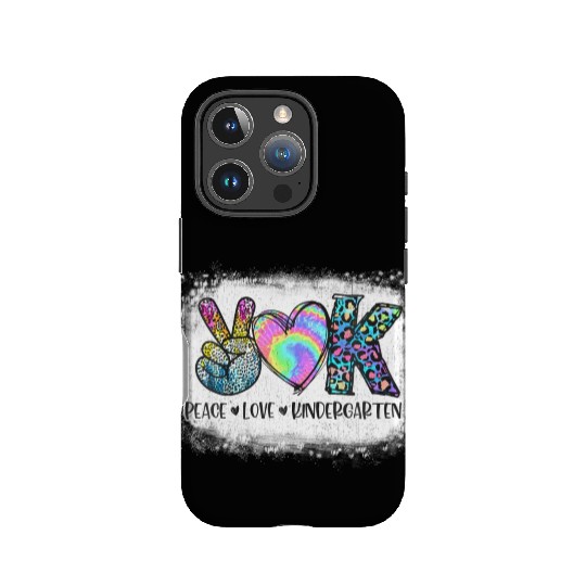 Peace Love Kindergarten Teacher Appreciation Retro IPhone Cases
