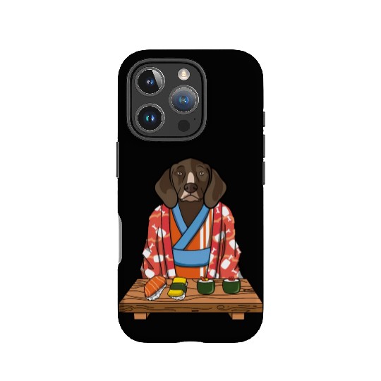 Kawaii Japanese German Shorthaired Pointer Kimono IPhone Cases