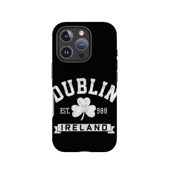 Dublin Ireland Est 988 Clover Leaf Shamrock St IPhone Cases