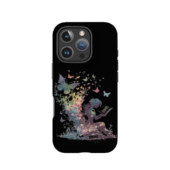 Watercolor Butterfly Fairy Read Book Library Fanta IPhone Cases