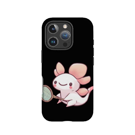 Axolotl tennis badminton design IPhone Cases