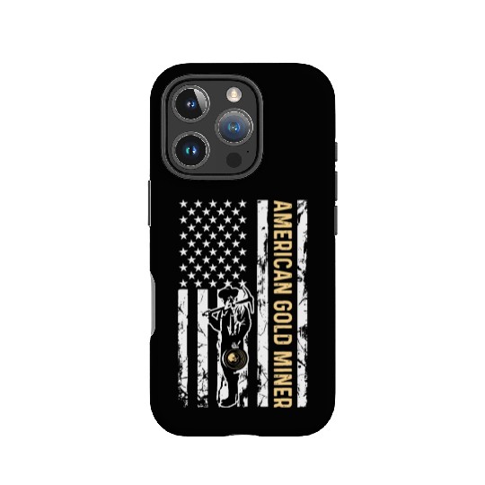 Golden US Flag for American Gold Miner IPhone Cases