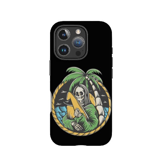 MONALISA SKULL IN THE BEACH IPhone Cases