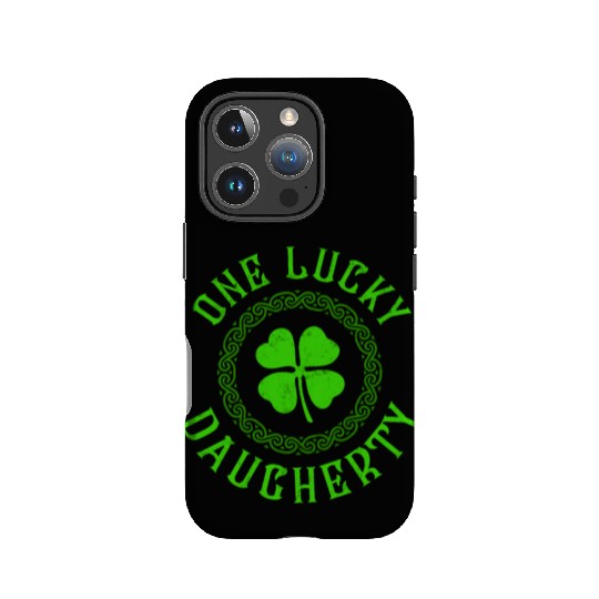 One Lucky Daugherty Irish Family 4 Leaf Clover IPhone Cases