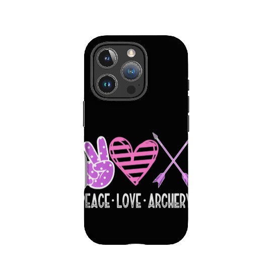 PEACE LOVE ARCHERY Bow & Arrow Shooting n Girls IPhone Cases