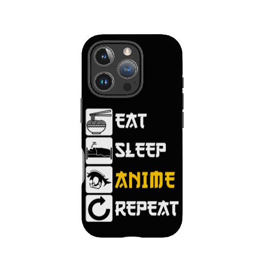Eat Sleep Anime Repeat Manga Japan Saying Cosplay IPhone Cases