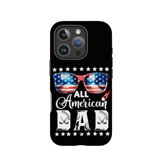 All American Golf Dad Father's Day 4th Of July IPhone Cases