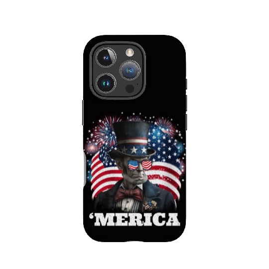 Merica Lincoln Independence Day Party 4th July IPhone Cases