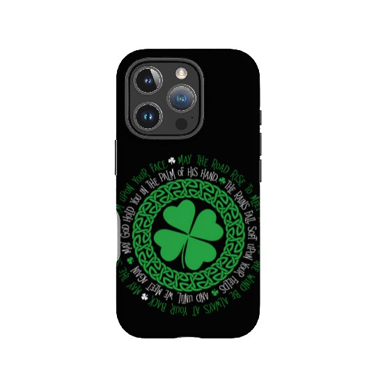 Irish Blessing Celtic Knot 4 Leaf Clover - St IPhone Cases