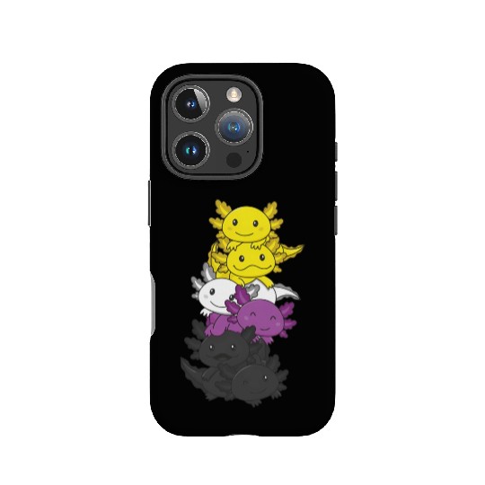 Nonbinary Flag Non Binary Pride Lgbtq Axolotl IPhone Cases