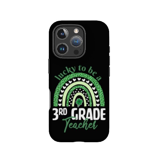 Lucky To Be A 3Rd Grade Teacher St Patric Day Leop IPhone Cases