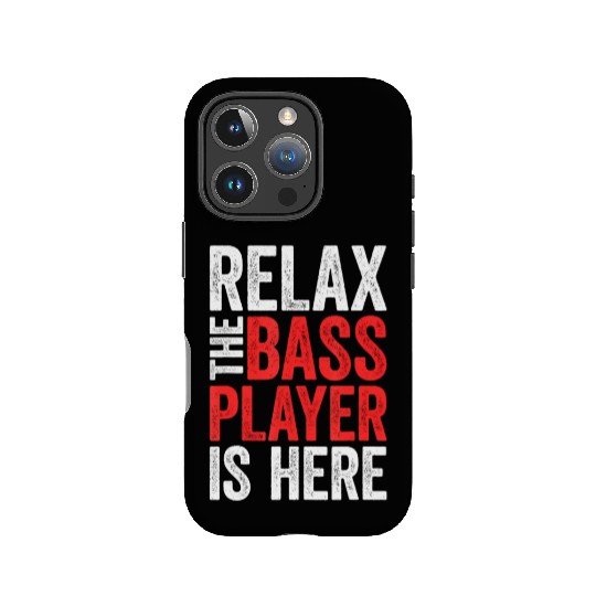 Relax The Bass Player Is Here Bassist Gif IPhone Cases