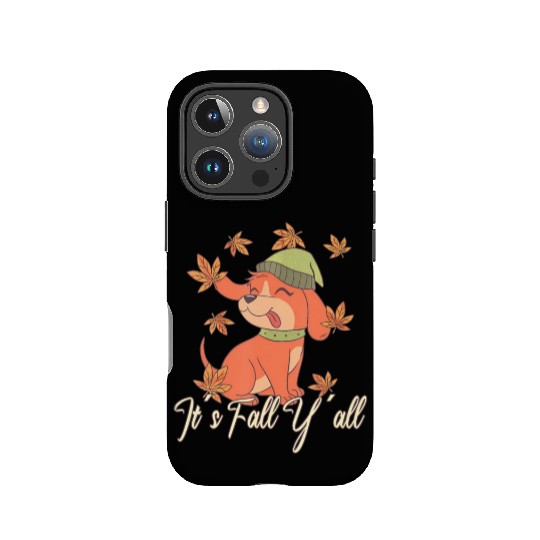 Love Dog Thanksgiving Happy Fall Y'all Autumn IPhone Cases