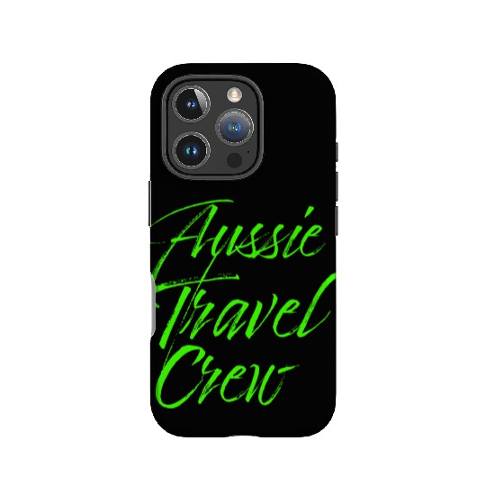 Aussie Travel Crew green IPhone Cases