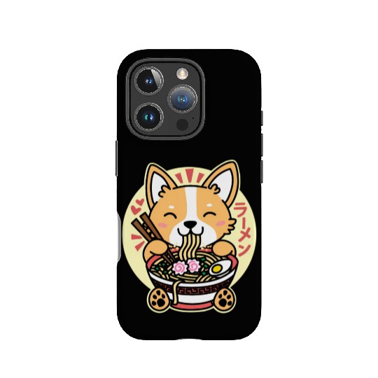 Kawaii Ramen Anime Dog Corgi Japanese Noodles IPhone Cases