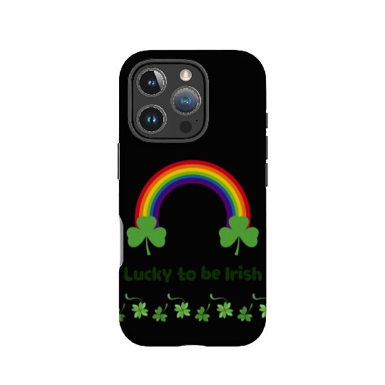 Lucky to be Irish green IPhone Cases