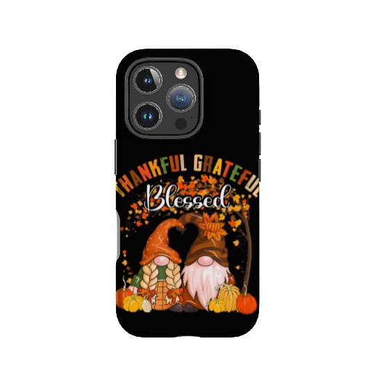 Thankful Grateful Blessed Gnomes Fall Autumn IPhone Cases