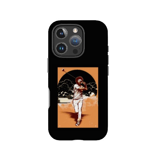 Golfer Afro Man Golf Player African American IPhone Cases