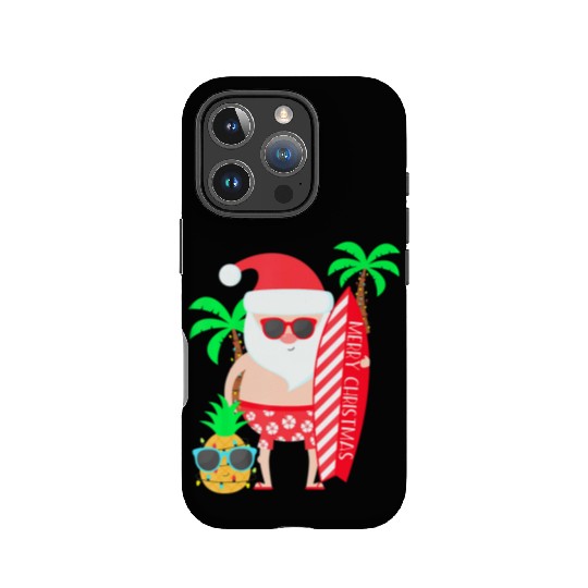 Santa Surfing Hawaiian Beach Christmas In July IPhone Cases
