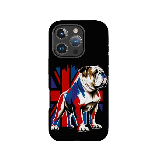 British Bulldog With Union Jack Flag King Charles IPhone Cases