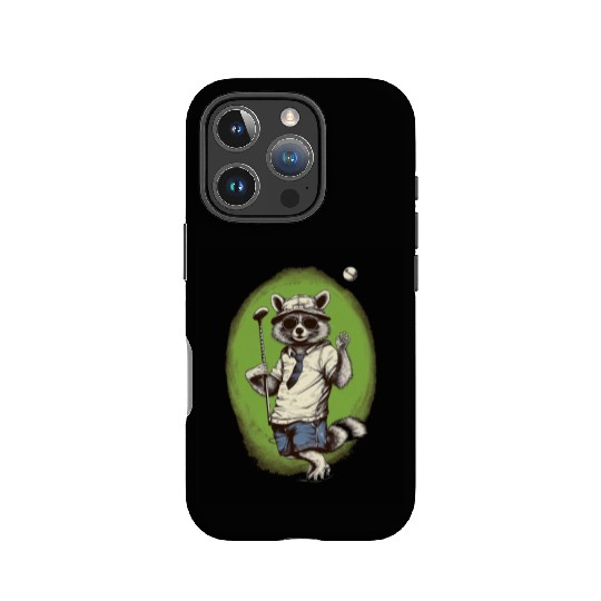 Golfer Raccoon Golf Club Golf Player Golfing IPhone Cases