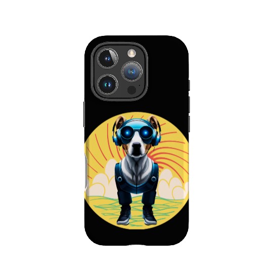 Robo DJ Woof - Robotic Beagle with Headphones IPhone Cases