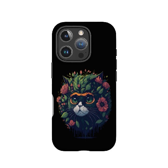 Floral Whiskers | Cat Earth Floral Design IPhone Cases