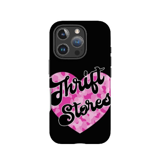 Thrift Stores pink camo heart IPhone Cases