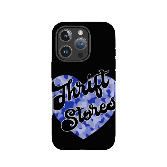 Thrift Stores blue camo heart IPhone Cases