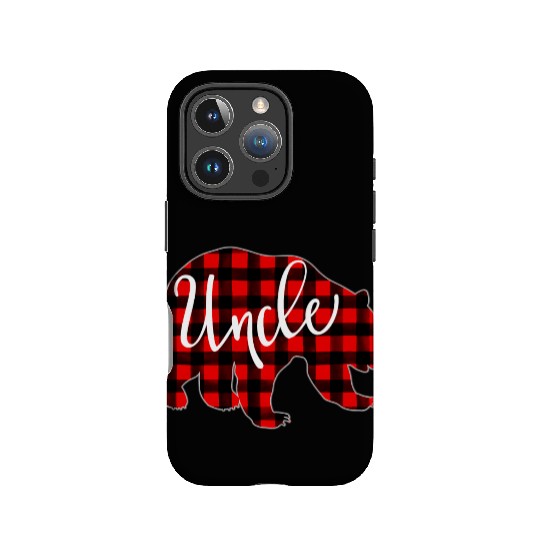 Red Plaid Uncle Bear Family Eve Buffalo IPhone Cases