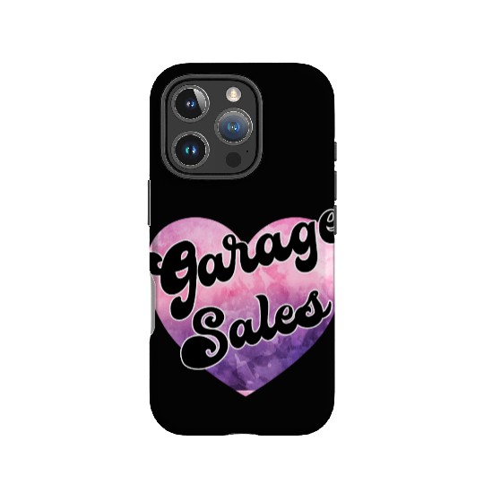 Garage Sales purple pink watercolor heart IPhone Cases