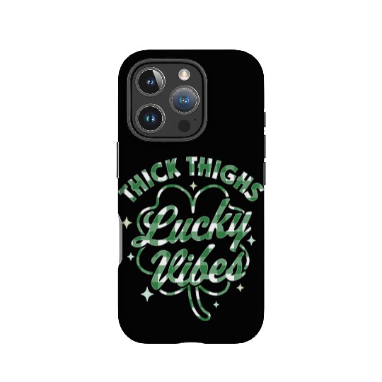Thick Thighs Lucky Vibes Buffalo Plaid Saint IPhone Cases