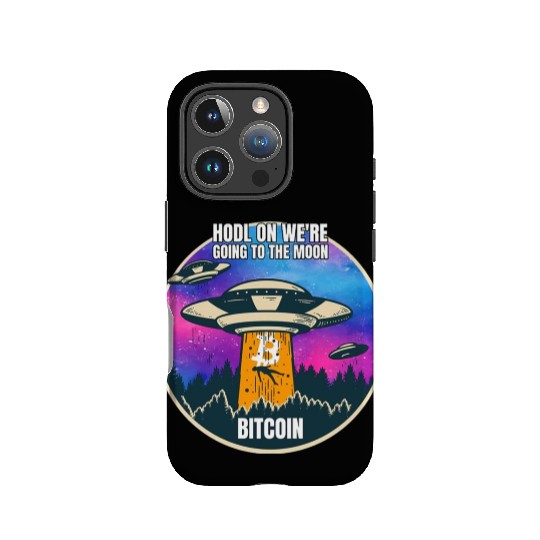Hodl - Moon - UFO - BITCOIN Blockchain - Crypto IPhone Cases