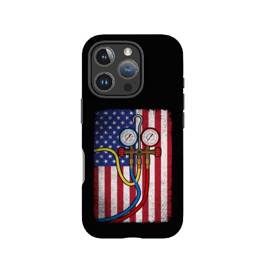 Patriotic HVAC Technician American Flag HVAC Tech IPhone Cases