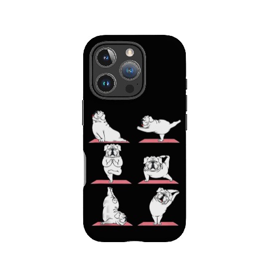 Paws Yoga Bulldog Puppy Doggie Lover Pose IPhone Cases