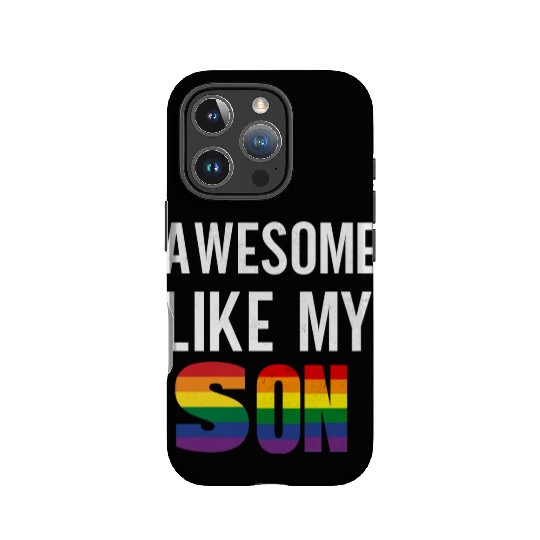 Awesome Like My Son Pride Rainbow flag IPhone Cases