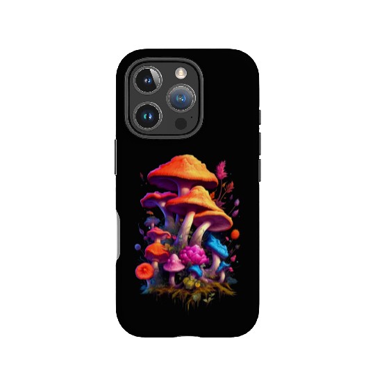 Trippy Neon Mushrooms#12 IPhone Cases