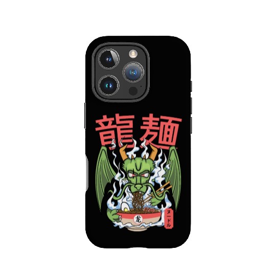 Dragon ramen noodles bowl Kawaii monstrous lizard IPhone Cases