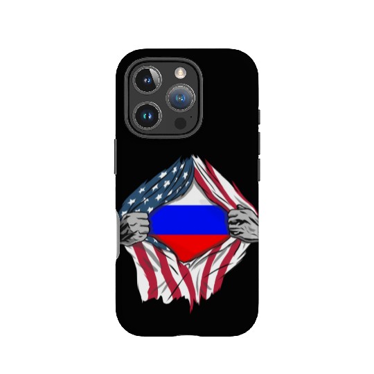 Russian American Blood Inside Me Country Flags IPhone Cases