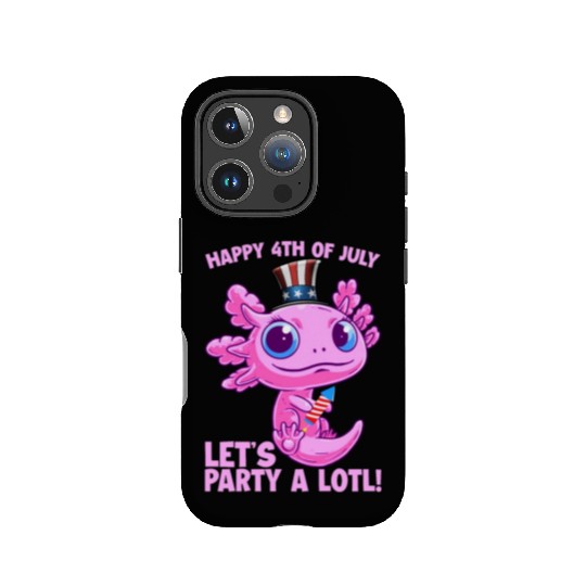 Axolotl 4th of July Patriotic Independence Day Mat IPhone Cases