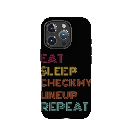 Eat Sleep Check Line Up Repeat Fantasy Football IPhone Cases
