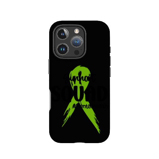 Support Squad Mental Health Awareness Lime Green IPhone Cases