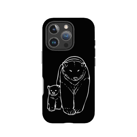 Polar Bear and Cub Pet Lover Gift IPhone Cases