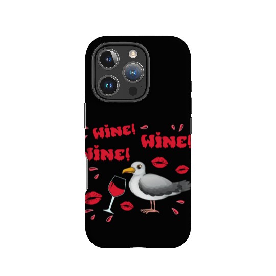 Wine Seagull Bird Lover Shorebird Seagulls IPhone Cases