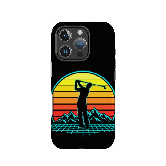 Retro Golf Vintage Sunset 80s Golfer IPhone Cases